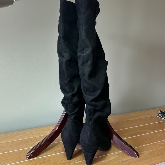 Lane Bryant heeled boots size 11 W inside zipper soft faux suede new 3.5” heel - Picture 11 of 17